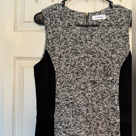 Calvin Klein Black and Gray Midi Dress - Picture 5 of 7